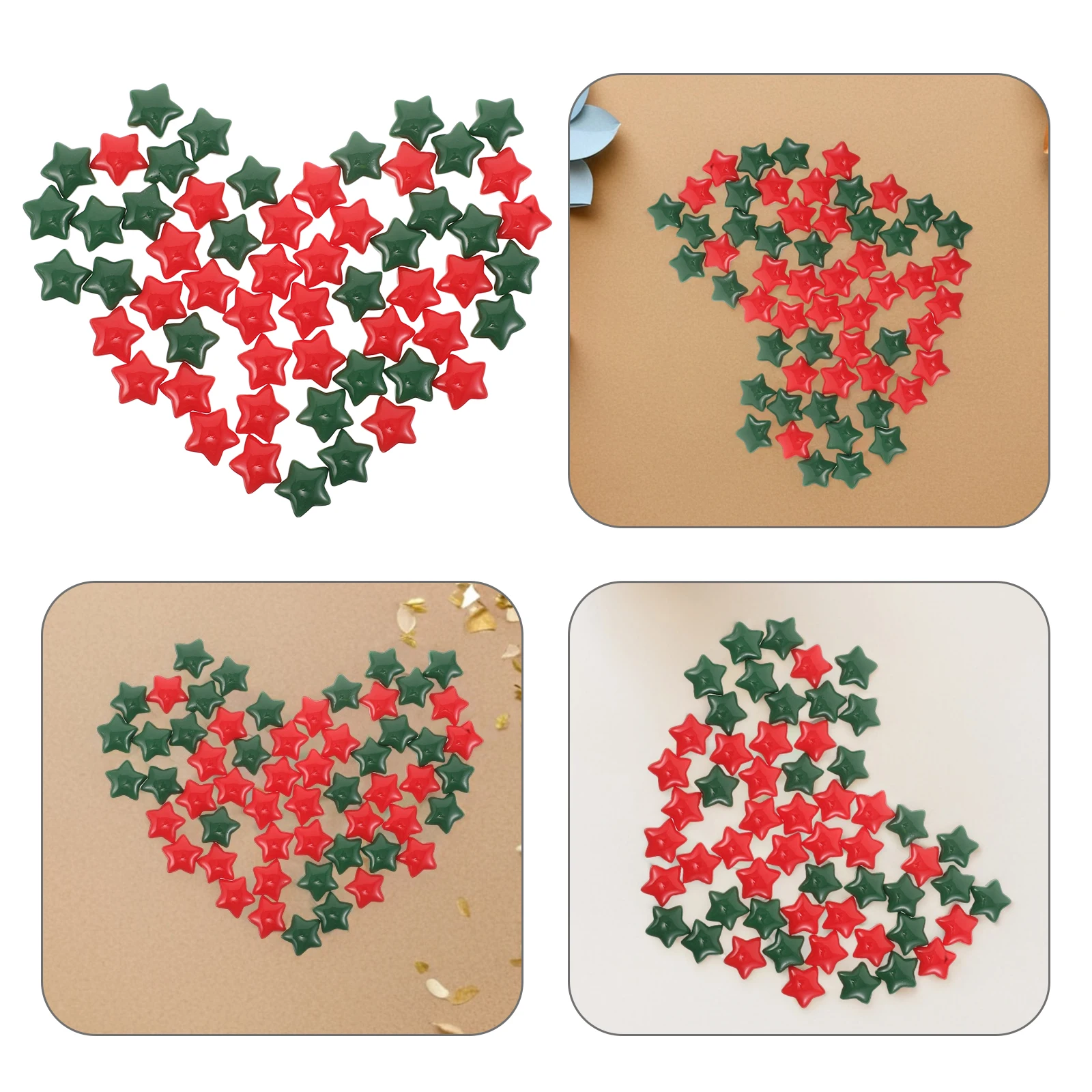 

100Pcs Resin Star Charms Christmas Theme Small Flatback Stars for DIY Phone Case Hairpin Bag Holiday Crafts Star Charm