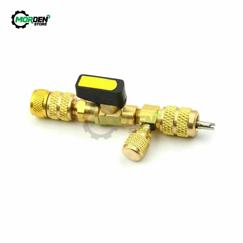Outil d'installation de dissolvant de noyau de Valve, outil à main de double taille SAE 1/4 & 5/16 pour R404A R407C R134A R12 R32 cvc