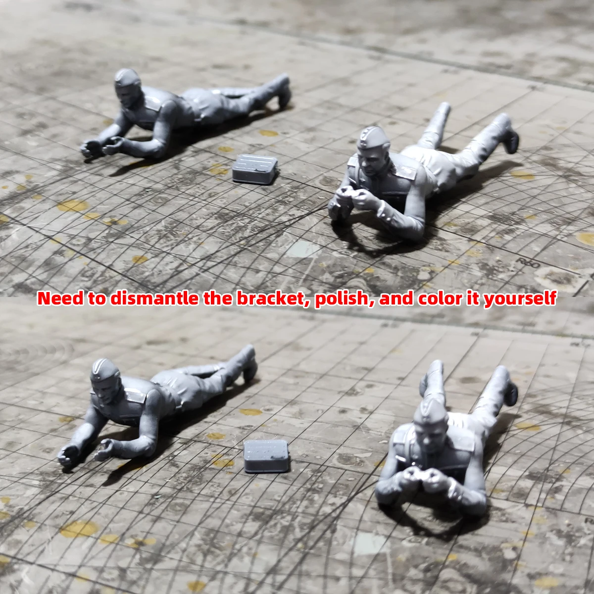 1/35 1/48 1/72 Modellbausatz 3D-Harz Miniatur-Soldatenfiguren Diorama Unbemalte Sowjetische Maxim-Kanonenbedienende DIY – Detail 4