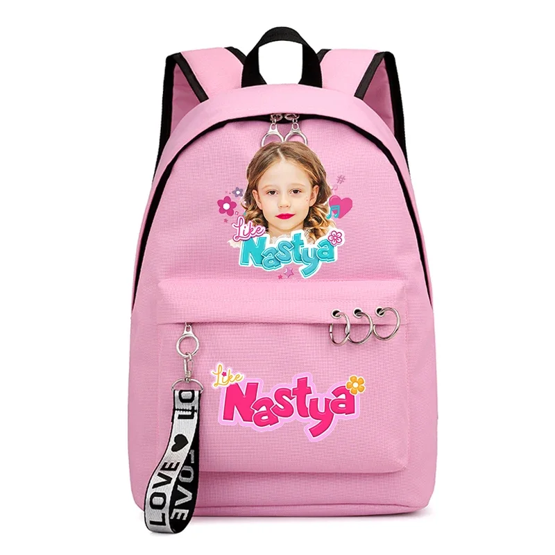 New Female Fashion Like Nastya School Backpack Girls Pink Bookbag Children Back to School bag Birthday Gift