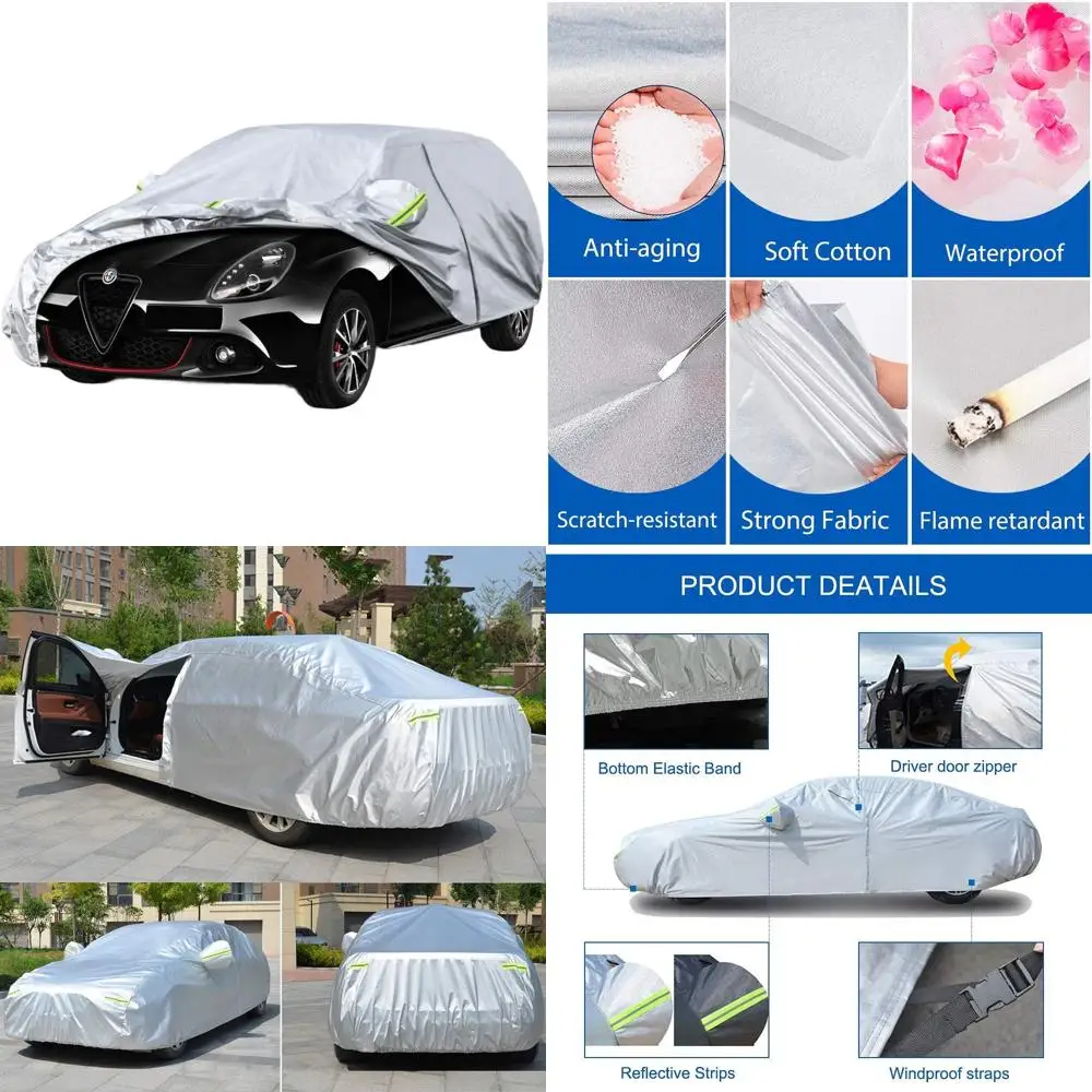 

6 Layers Car Cover Custom Fit for Giulietta (2010-2020), Waterproof All-Weather Protection for Outdoor and Indoor Use