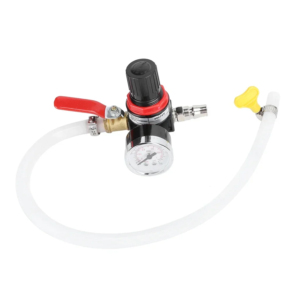 

Универсальный автомобильный детектор резервуара для воды - инструмент для измерения утечки давления в радиаторе с манометром, точно обнаруживает утечки в автомобиле