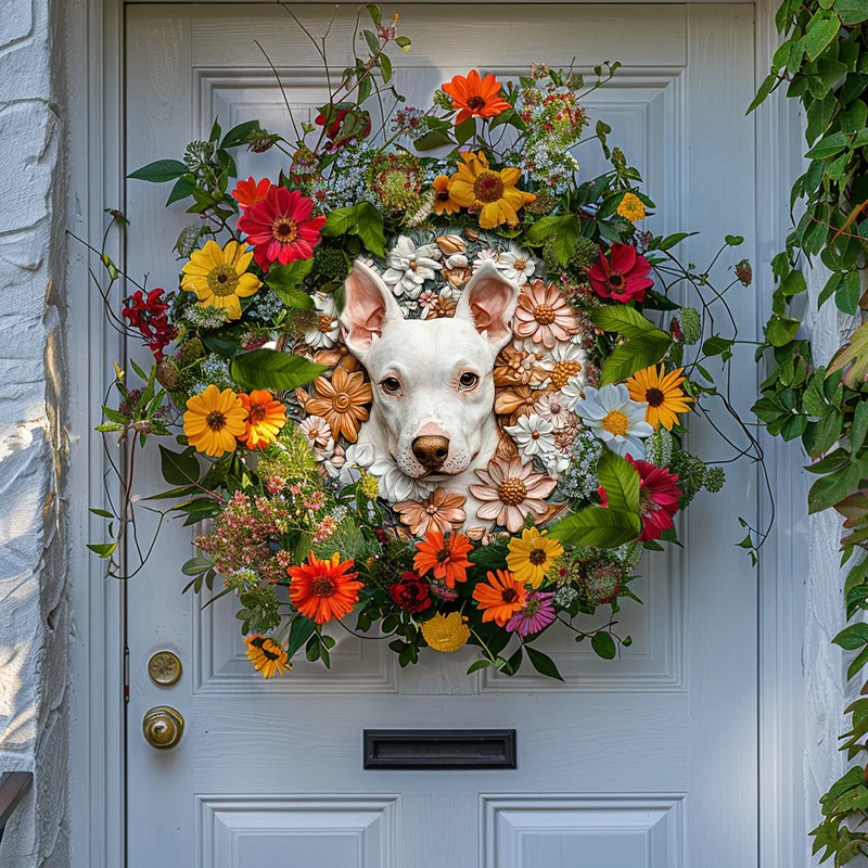 Adornos personalizados para mascotas de Bulldog, pinturas decorativas circulares de aluminio, regalos únicos de Navidad y Halloween