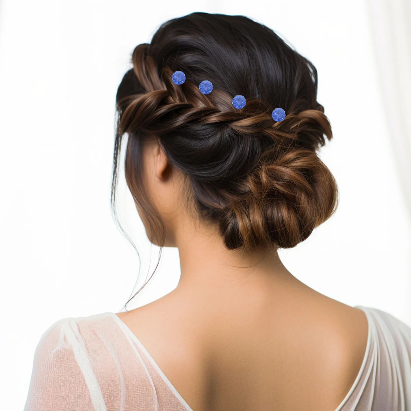 12 قطعة دبوس شعر معدني خفيف الوزن من حجر الراين حلزوني مزخرف لحفلات الزفاف للسيدات وحفلات الزفاف والحفلات الراقصة