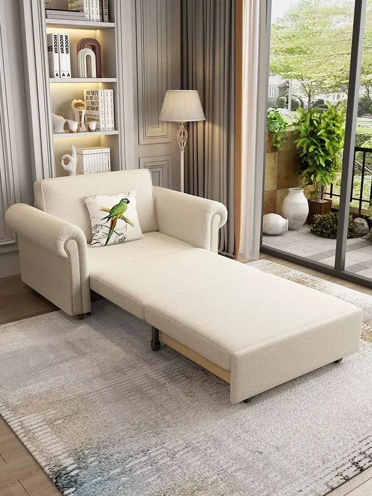 Luxury unit sofa bed Small American folding study bedroom retractable French sofa bed with simple function