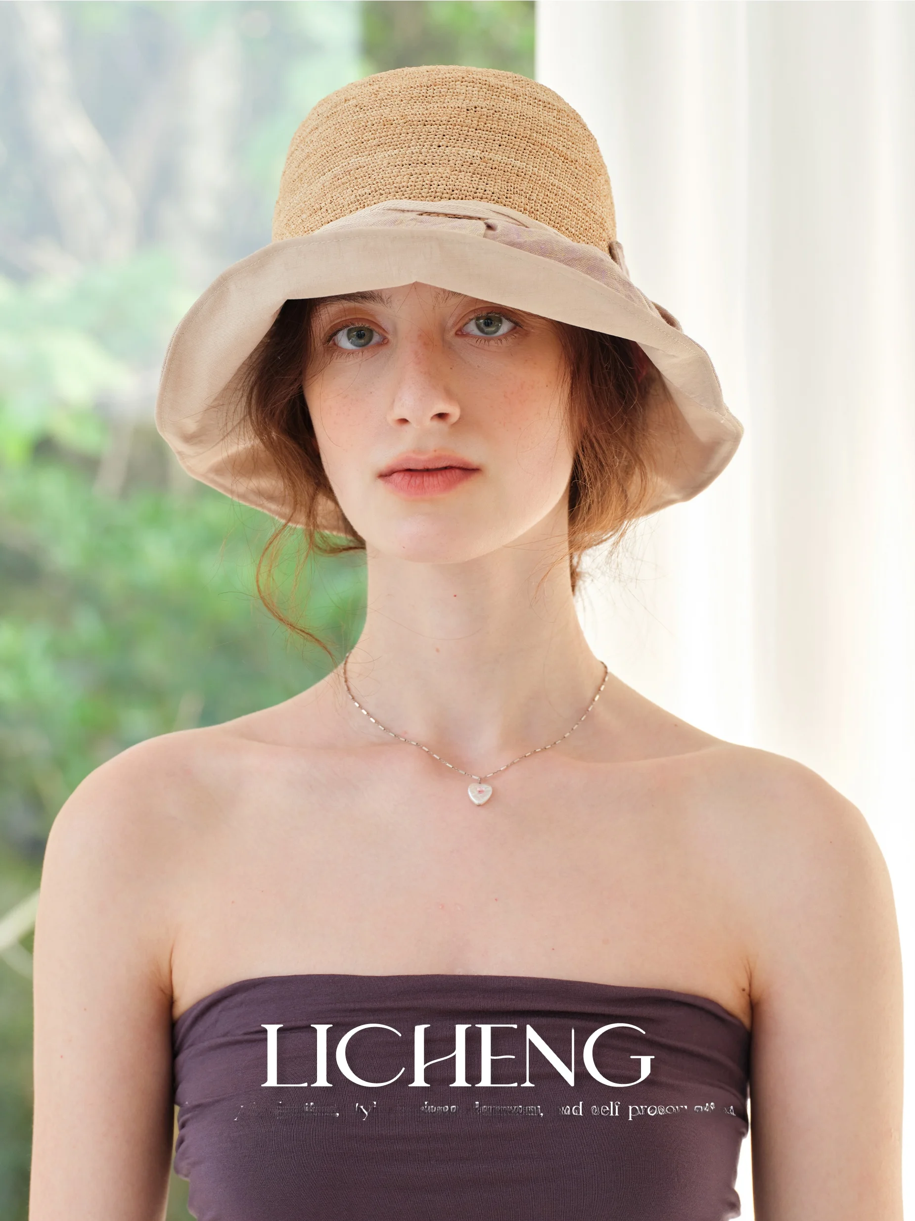 elegant-linen-laffey-straw-hat-women's-summer-sun-protection-foldable-wide-brim-hat-face-slimming-hat-knot
