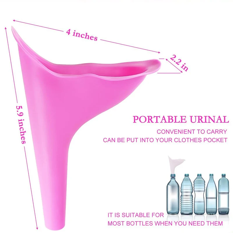 Outdoor Women Silicone Urinal Travel Soft Urination Device Camping Portable Female Urinal Funnel Toilet Top Mujer Stand Up & Pee