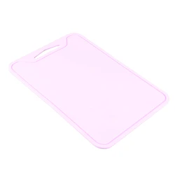 Food Grade Silicone Cutting Board 30 x 22 cm Flexible Safe Nontoxic Purple Chopping Board with Hanging Hole for Home Kitchen Use