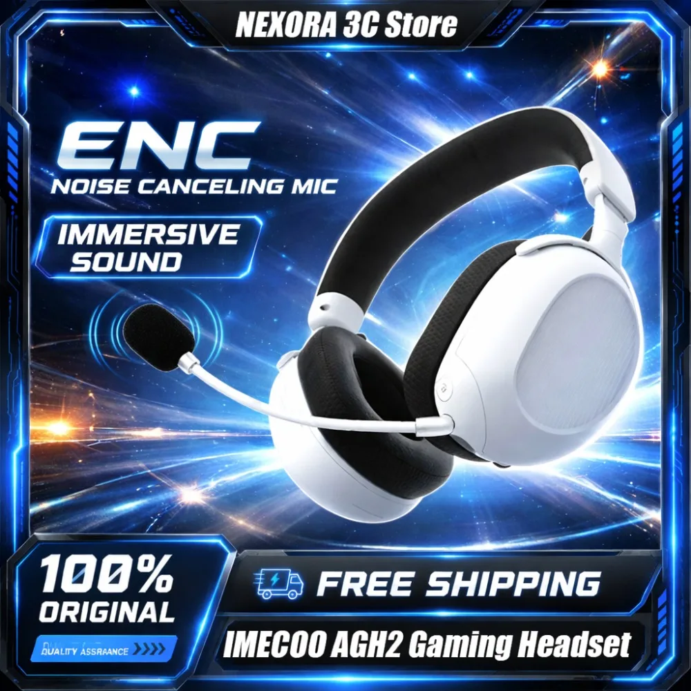 IMECOO AGH2 Head Mounted Esports Gaming Earphones 2.4G/Bluetooth Wireless Dual Mode Multi Platform Connection