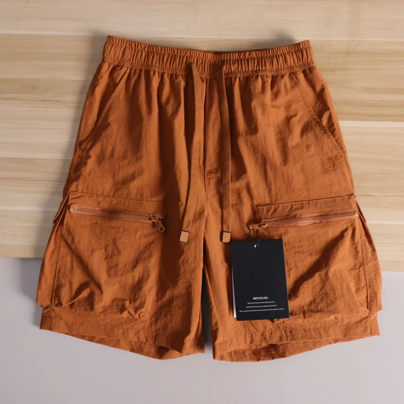 الرجعية اليابانية Sle الصيف رقيقة الحرير الجليد عمال orts الرجال الشاطئ خمسة أجزاء سراويل تقليدية كيت كبير ملابس العمل بنطلون