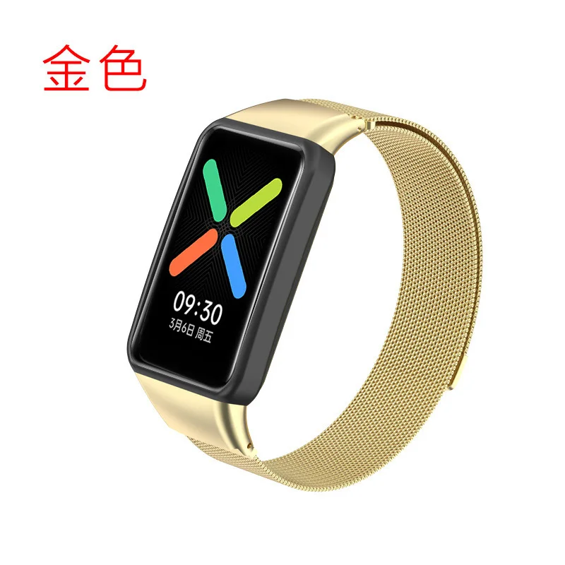 Magnetic Loop Strap For Oppo Watch Free 46mm Stainless steel correa bracelet Oppo Watch Free Serie Watch Protective Accessories