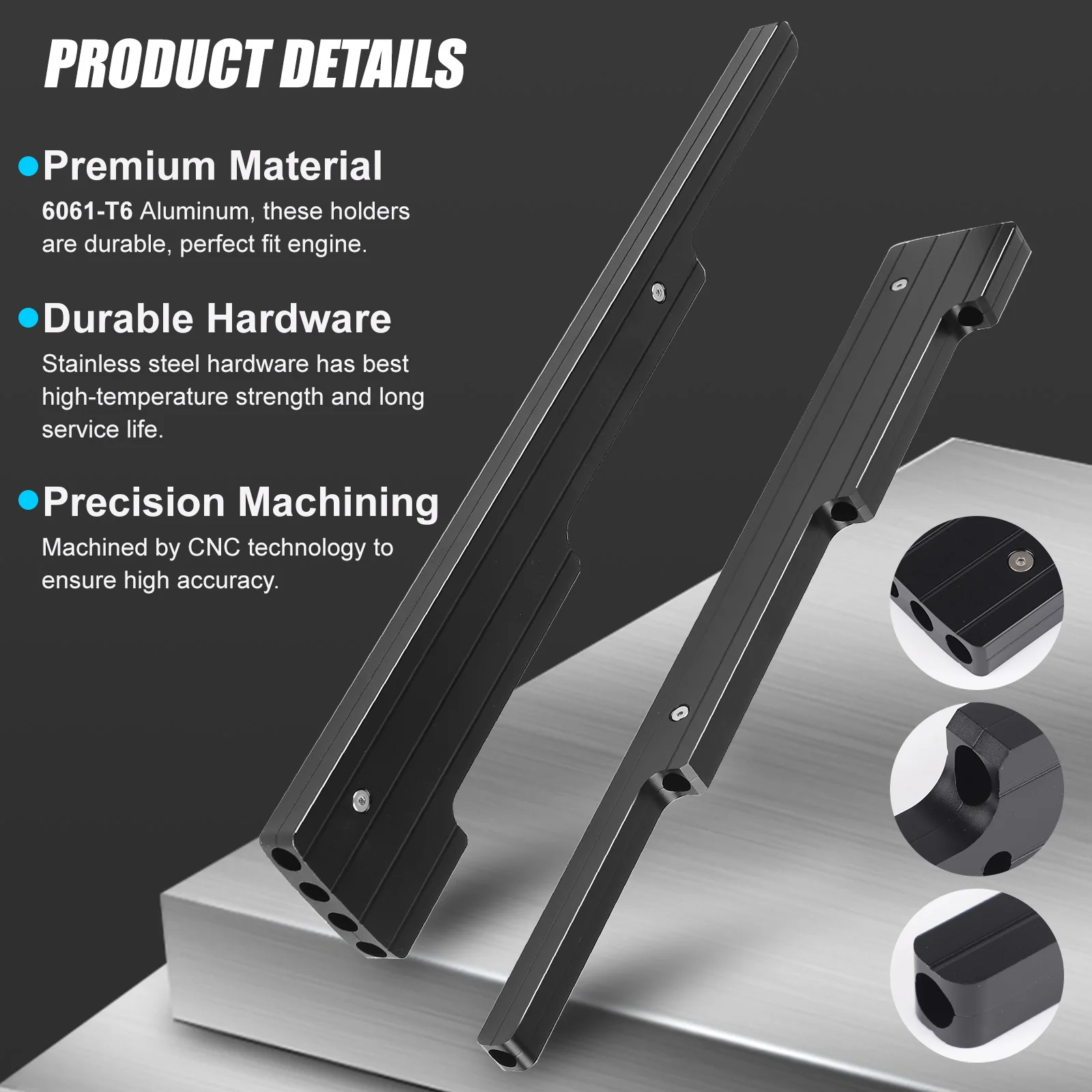 أسود سبائك الألومنيوم كابل الإشعال استبدال شرارة التوصيل سلك يلوح في الأفق أصحاب لشروليه كتلة صغيرة V8 محرك SBC 350 454 #6