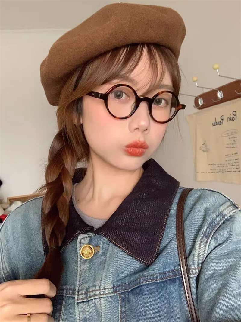 Fashion Acetate Glasses Frame Men Vintage Plate Small Face Round Eyeglasses Full Frames Women Circle Spectacles Designer Eyewear image 5