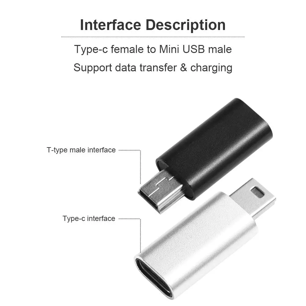 موصل USB صغير من النوع C ، OTG ، 5 دبوس ، USB ذكر ، نقل بيانات أنثى من النوع C ، محول USB من النوع C