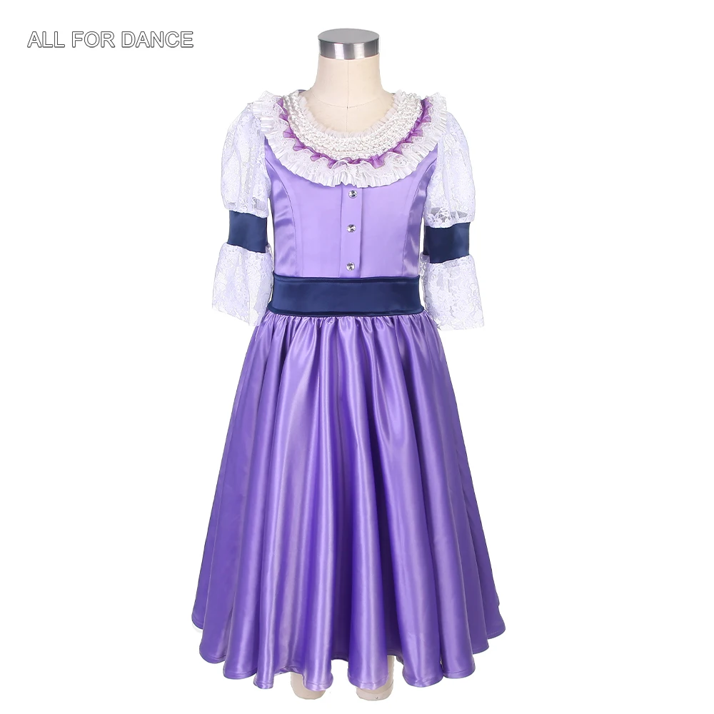 22120 mitte Ärmel Ballett Dance Performance Kostüm Lila/Rosa Satin Kleid für Kinder und Erwachsene Mädchen Ballett Tanzen Kleider