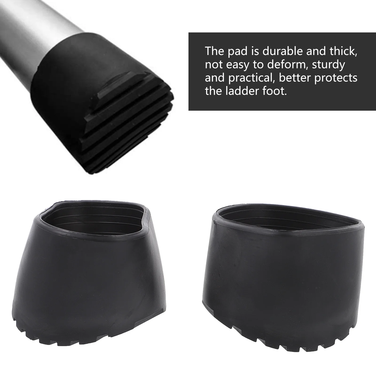 2Pcs Non-Slip Ladder Feet Protector Heavy-Duty PVC Cover for Folding Ladder Legs Protection Floor Safe Use Mat