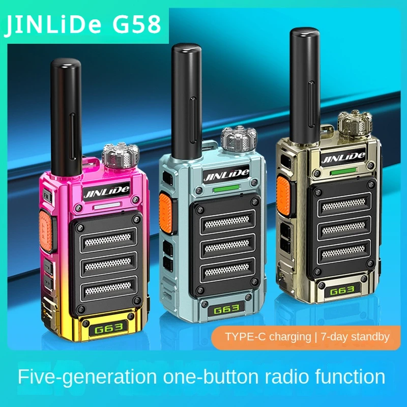 JINLIDE-walkie-talkie G58 de alta potencia, minidispositivo inalámbrico para exteriores, Hotel, restaurante, niños, una tecla a la frecuencia