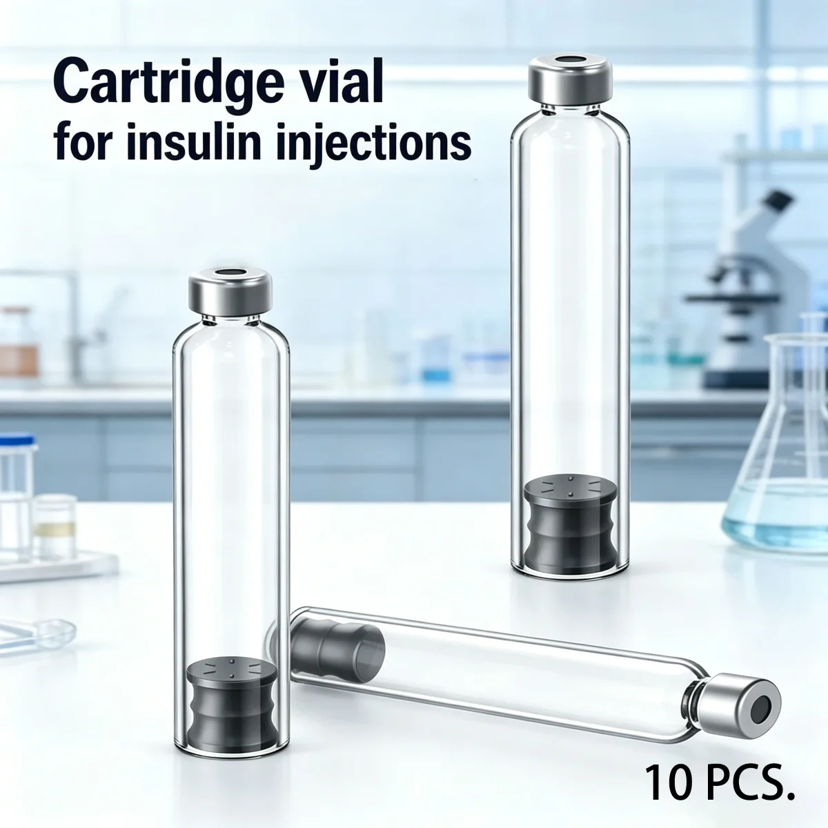10-50pcs 3ml Sterile Cassette Insulin Bottle for Lilly Insulin Injection Pen Individual Packaging Package Tattoo Wholesale view 3