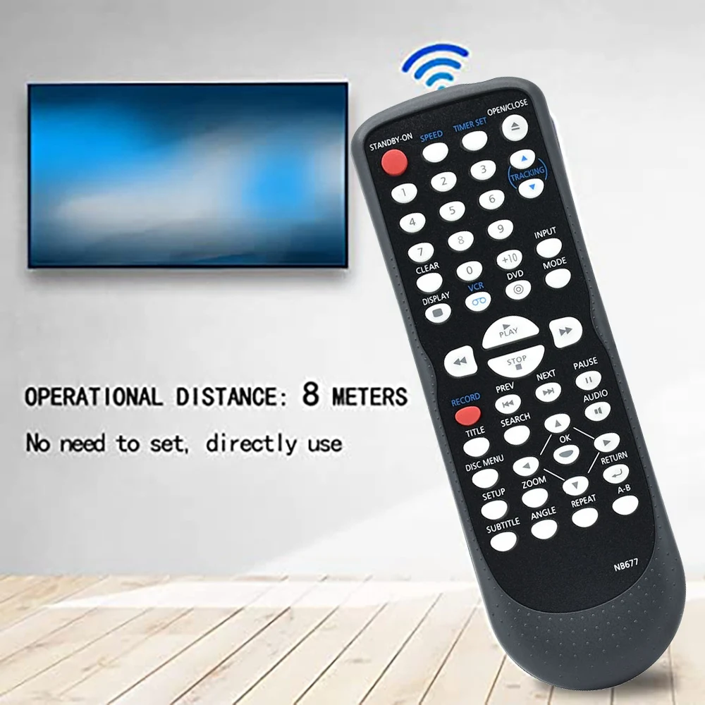 NB677 Remote Control for  navox NB677UD CDV220MW9 CDV220MW9/F DVD VCR Player Remote Control Replacement