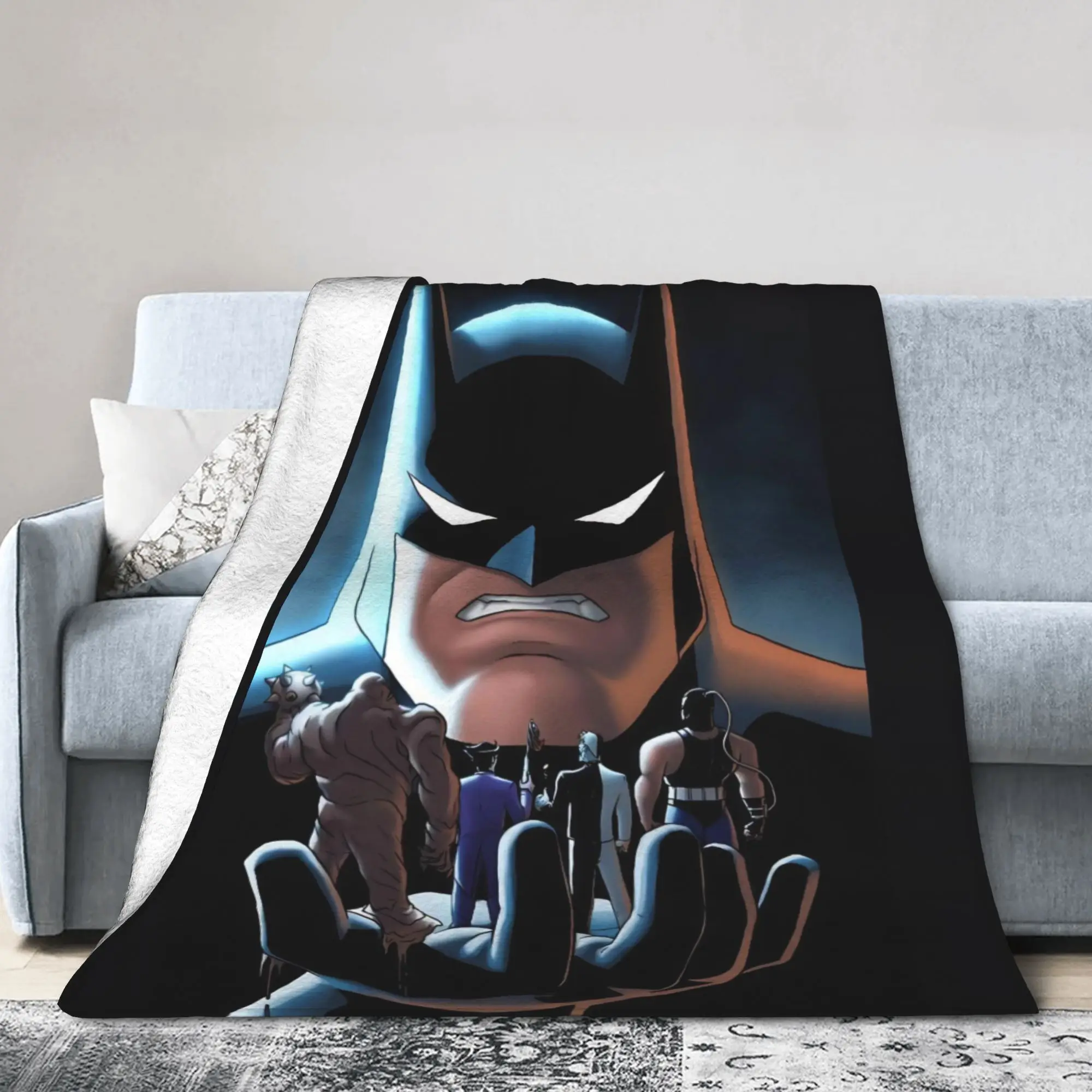 Batmans Night Bat Flannel Blanket  Customized Throw Blankets for Bed Sofa Couch 125*100cm Bedspreads,