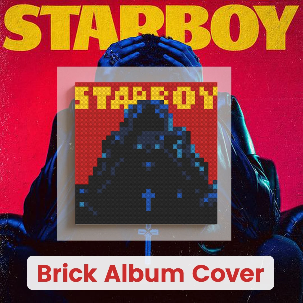 

T-The Weeknd Album Cover MOC Building Blocks Mosaic Pixel Art Brick Painting Wall Art Living Room Decor
