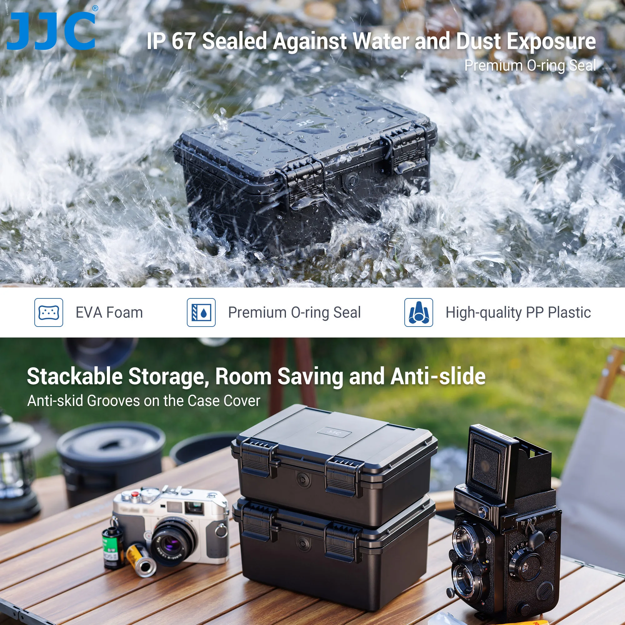 JJC 15 Rolls Camera Film Storage Boxes 120 /135 Films Storage Box Portable Film Protecte Container Case