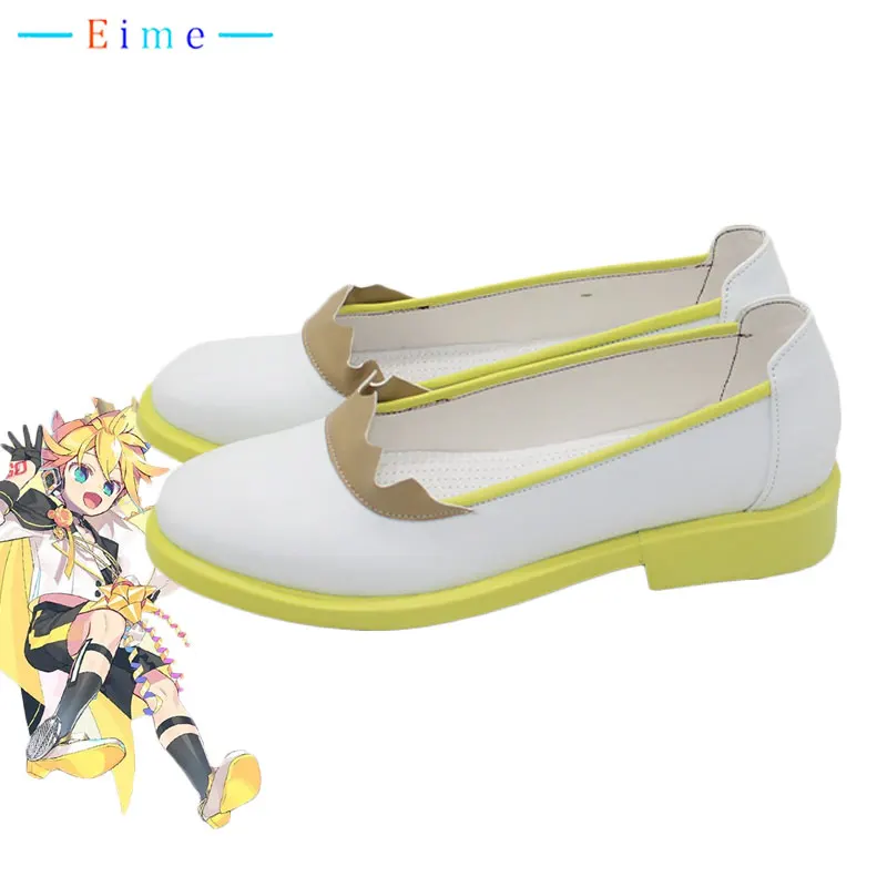 14th Anniversary Len Cosplay Shoes PU Leather Shoes Halloween Carnival Boots Cosplay Prop Custom Made