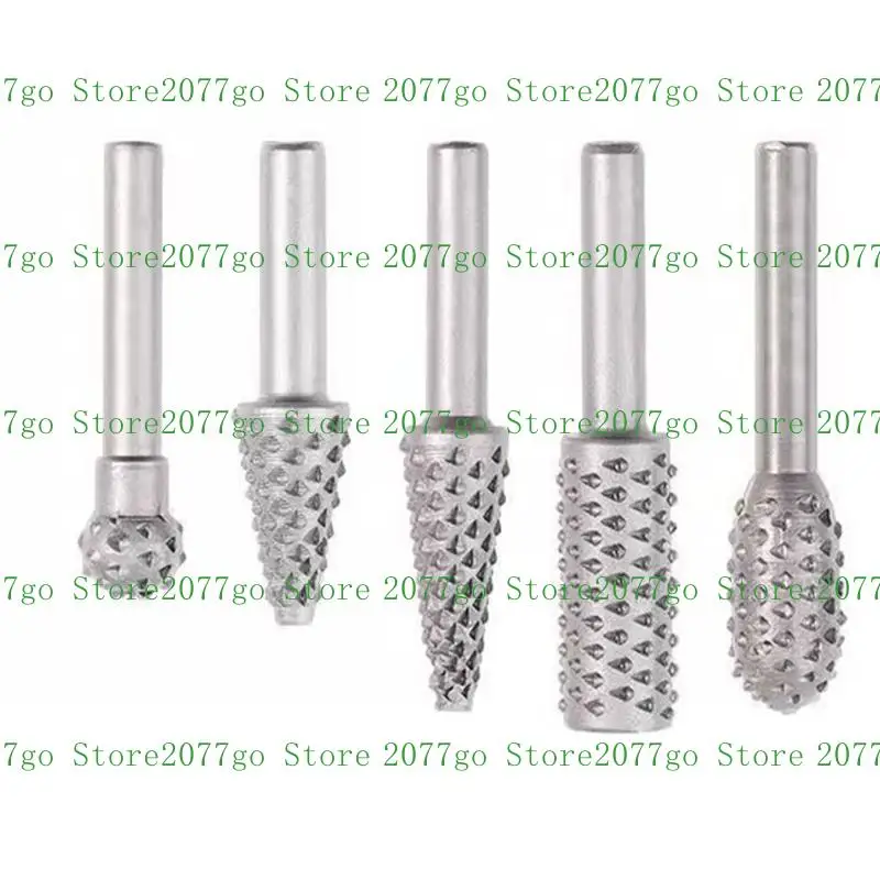 Y1UD 5Pcs Woodworking Wolf Tooth Rotary File Grinding Tool Accessories Set