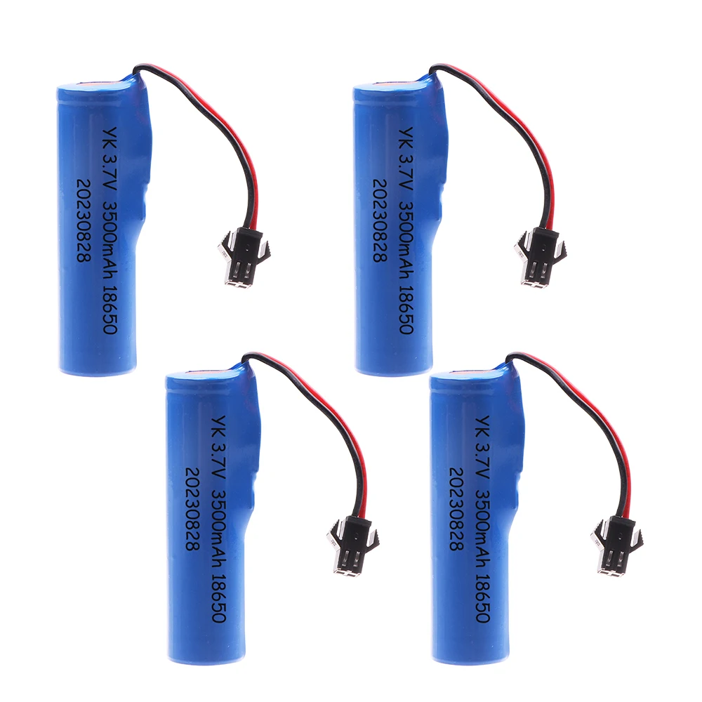 3.7V 3500mAh 18650 Lipo Battery and charger For DE45 Q70 D876 Q85 Rc Car Toys RC Boat Car Water soft Gun Battery Parts 20C 5PCS