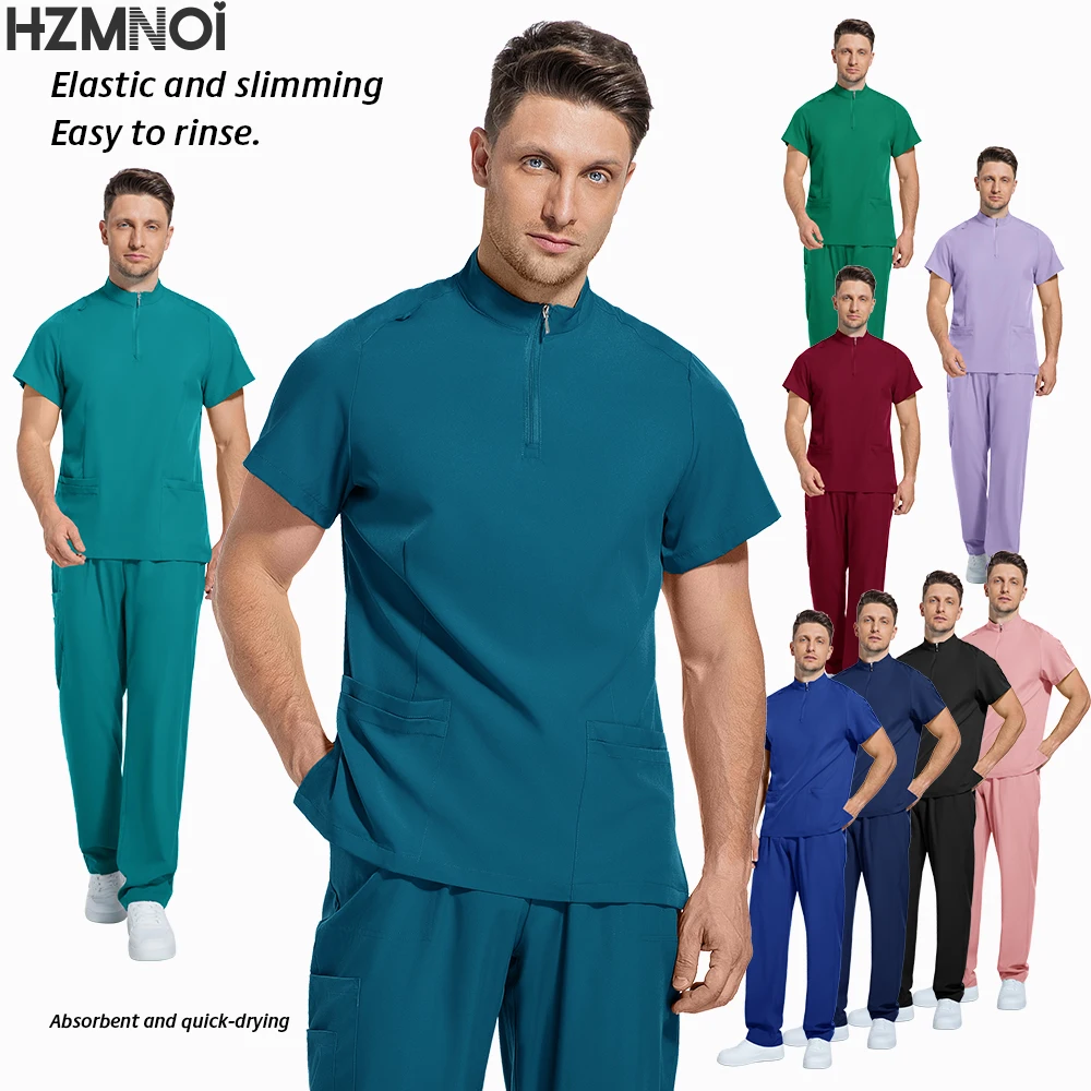 

Wholesale Casual Short Sleeve V-neck Straight Sets Pharmacy Work Clothes Medical Nurse Uniform Scrubs Women Set Nursing Uniforms