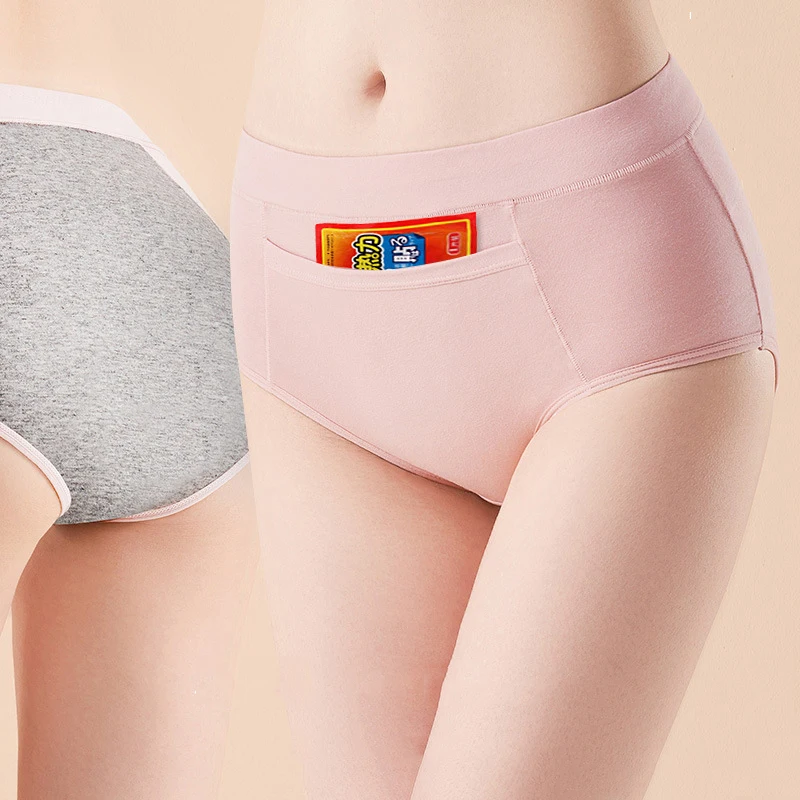 3Pcs/Set Women\'s Menstrual Panties Physiological Pants Leak Proof Underwear Ladies Period Panty High Waist Cotton Briefs