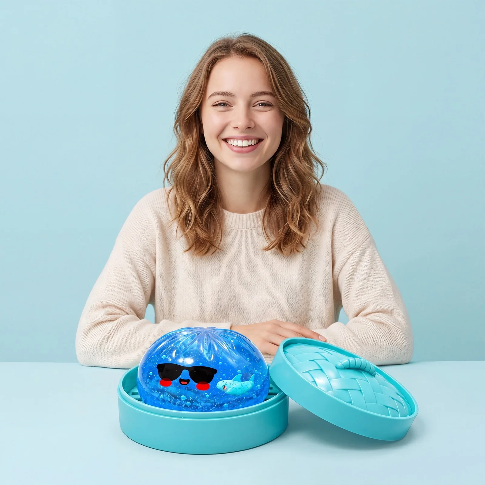 Ocean Theme Sunglasses Dumpling Pinch Squishy Slow Rebound Soft Decompression And Office Home Decoration Perfect Gift For Adults view 4