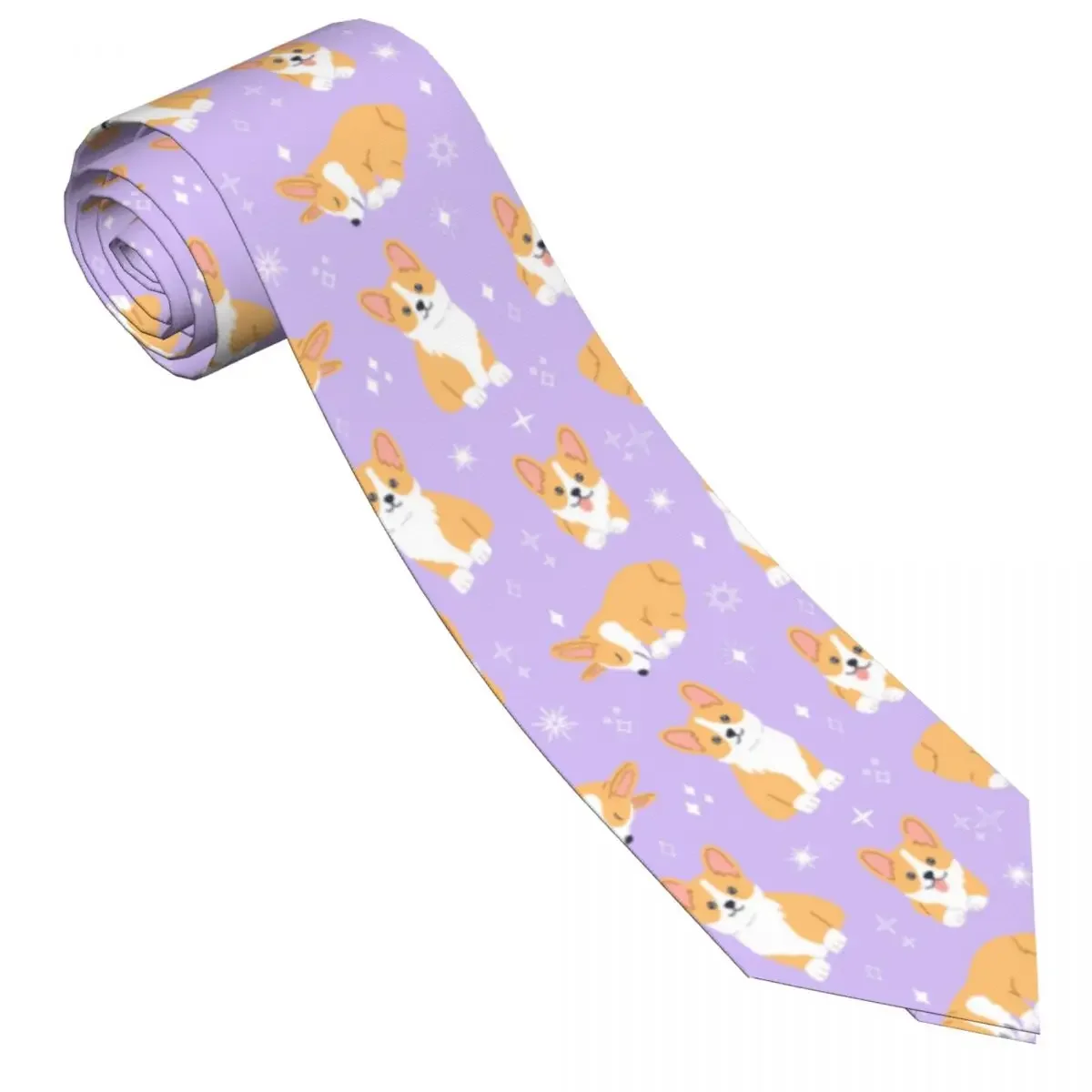 Corgi Kawaii Krawat Pies Psy Szczenięta Krawaty Hip-Hop Street Cravat Party Krawat Wąski