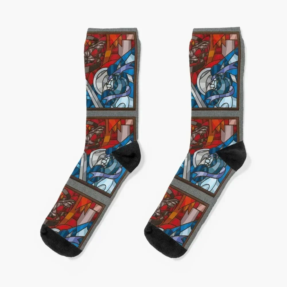 

Stained glass Fire Emblem three houses Socks summer short Novelties New year's Women Socks Men's