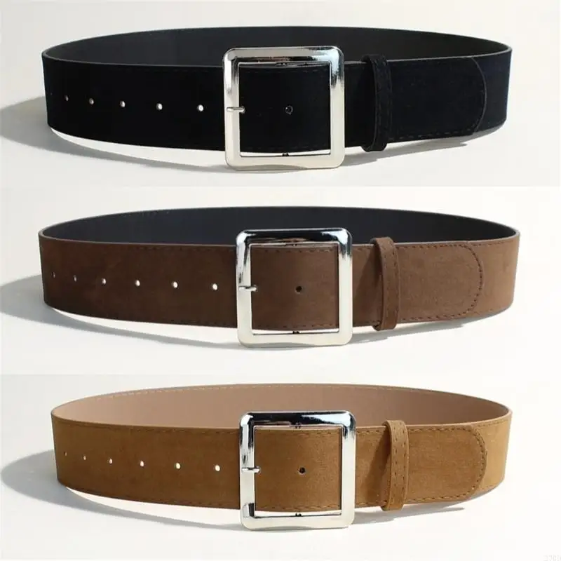 Fashion Maillard Adjustable Belt Faux Leather Metal Clasp Waistband Girdle for Enhances Comfort Support