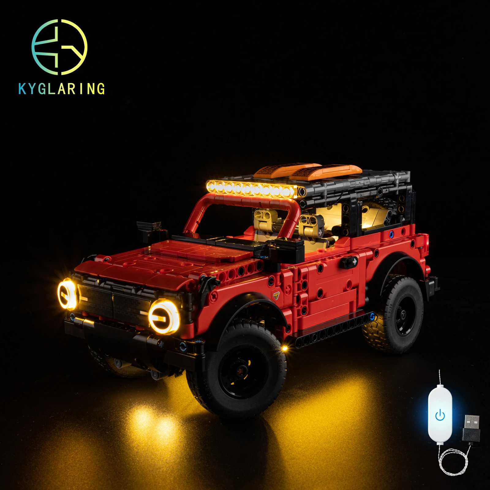 Kyglaring Led Lighting Set Diy Toys for Ford Bronco Suv 42213 Building Blocks (No Model)