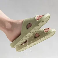 Unisex EVA Non Slip Soft Bottom Leaking Shower Man Woman Home Slippers Punching Bathroom Quick Drying Slipper 3