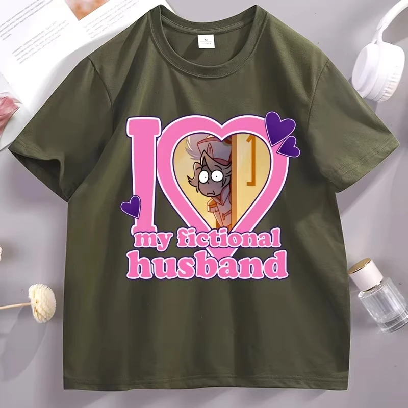 My Fictional Husband Tshirt Casual Round Neck Cotton Short Sleeve Loose T-shirt Streetwear Elasic Comfortable Tee Shirt Clothes