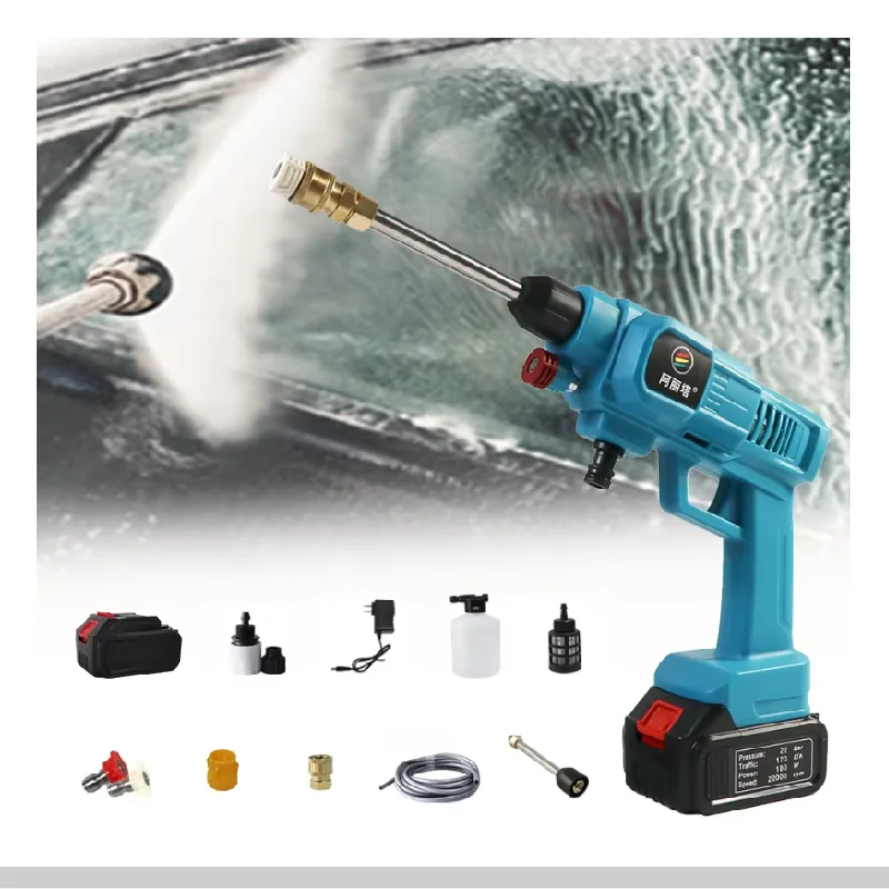 

Portable Powerful High Pressure 12V 24V Lithium Cordless Wireless Car Wash Water Spray Gun