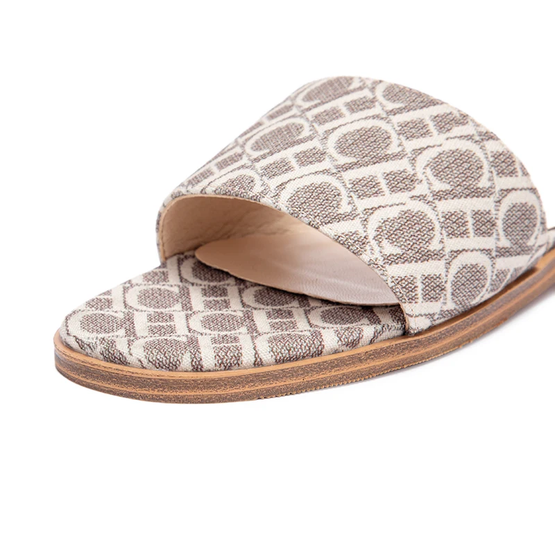 Sandalias antideslizantes para mujer, zapatillas con estampado de letras, suela antideslizante, cómodas, diseño clásico Simple, temporada, nueva moda de verano