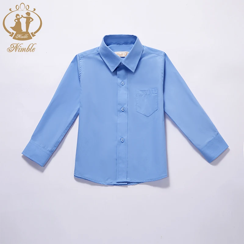 Baby Clothes 2024 Spring Autumn New School Formal Long Sleeve Shirt for Boys Turn Down Collar Blouse Coat Teenage Tops 2-13 Year