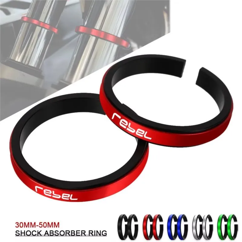 

FOR HONDA Rebel 300/500 CMX300 CMX500 Front Fork Suspension Expandable Shock Absorber Auxiliary Adjustment Rings 30-39MM 40-51MM