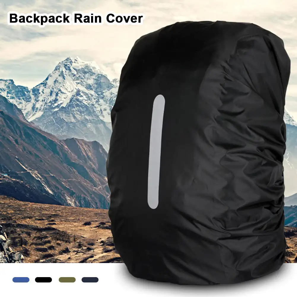 Mochila reflectante impermeable para exteriores, cubierta de lluvia para ciclismo, senderismo, escalada, 15-65L