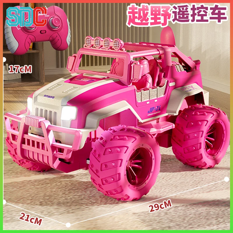 

1:12 Scale Remote-Controlled Off-Road Vehicle for Children - Pink Oversized Climbing Car Toy Gift for Boys And Girls