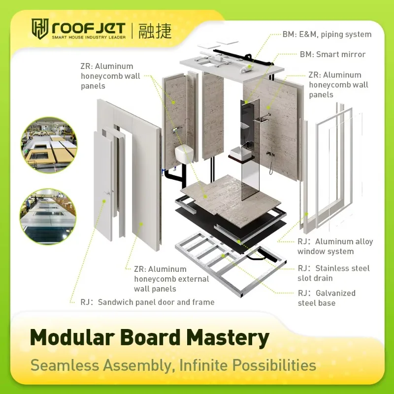 كبسولات متنقلة من الفولاذ المعاصر Casas Prefabricadas منزل صغير لمرافق الفيلا الترفيهية سهلة التفكيك