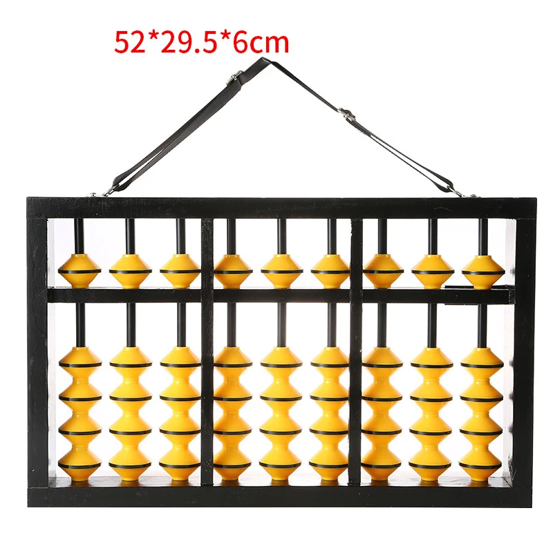 

1Pc Portable Plastic Beads Abacus Chinese Abacus Calculator 9 Column Chinese Abacus Education Learning Maths Tools