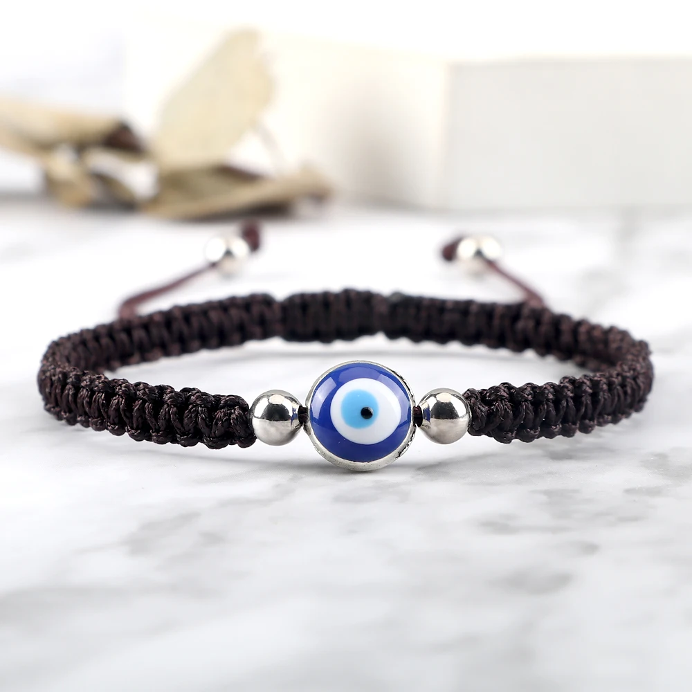 Turkish Evil Eye Bracelets for Women Men Lucky Black White Red Thread Braided String Bracelet Adjustable Bangles Friends Jewelry