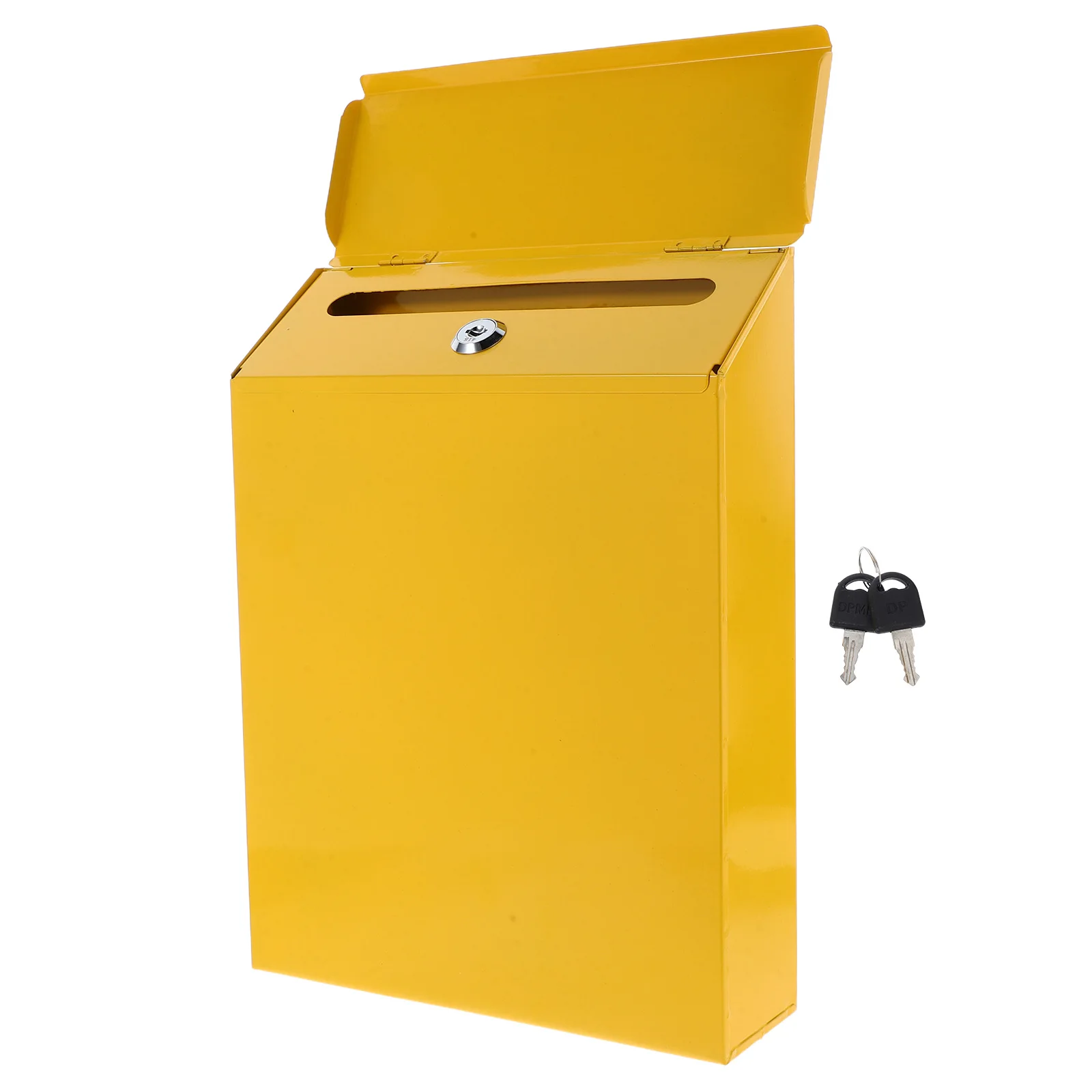 철제 우편함 장식품 1개, 제안서함으로 사용 가능, 철제 우편함, 불만 제기함 또는 제안함, 사진 소품