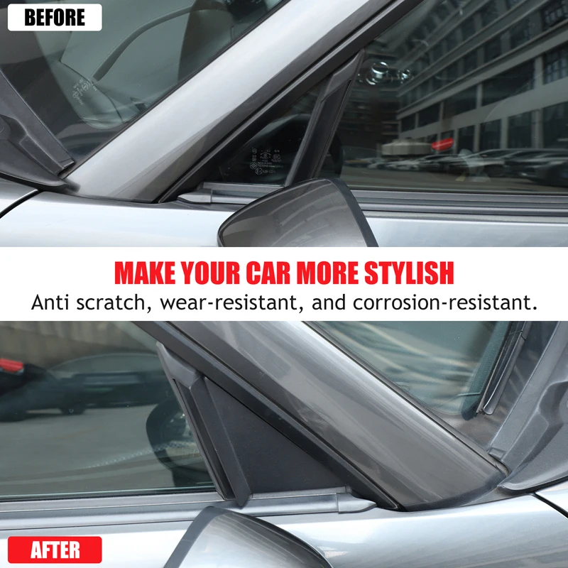 Aluminum Alloy Car A-Pillar Triangle Spoiler Wind Deflector Trim Panel For Mazda MX-5 MX5 ND 2016-2026 Accessories