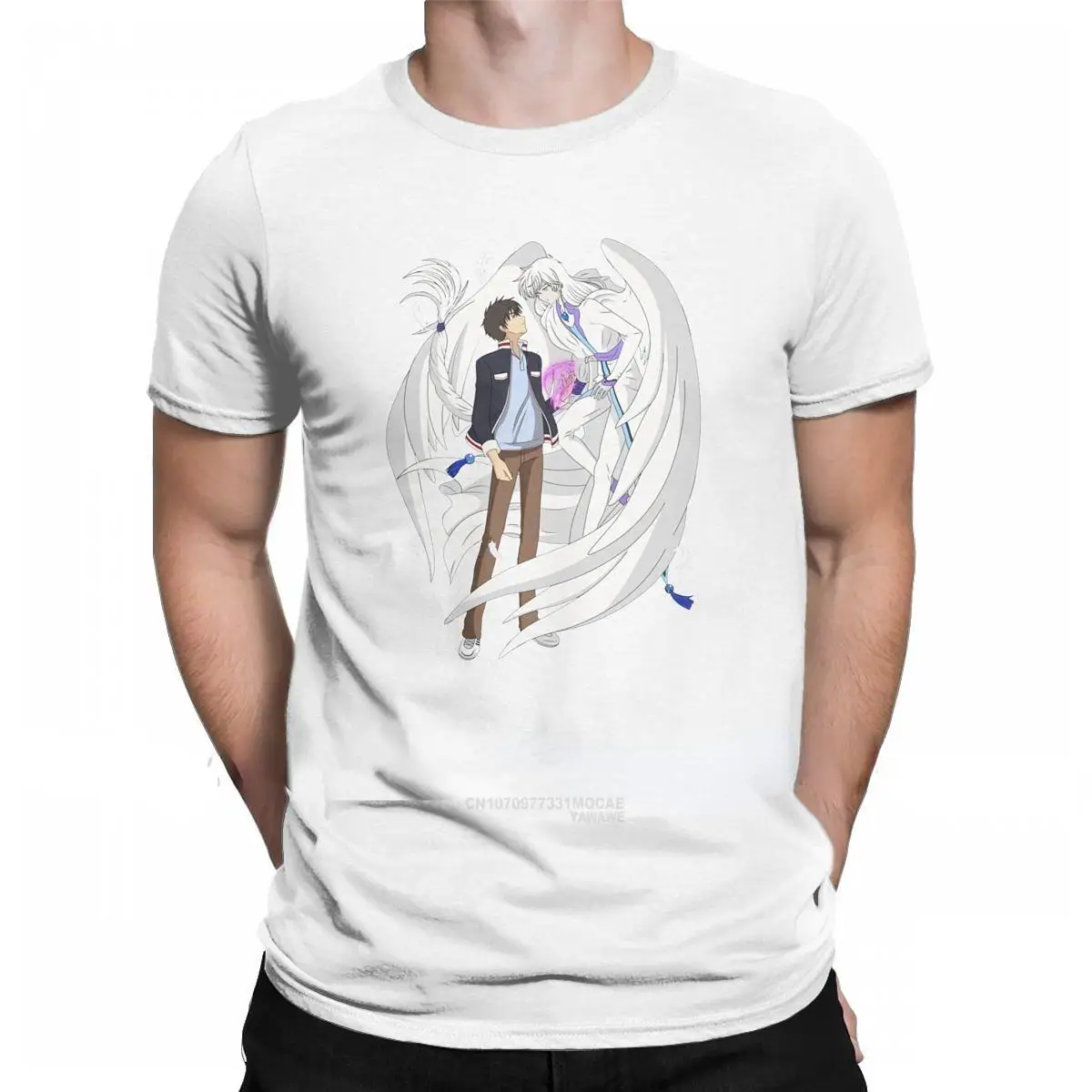 Camiseta japonesa Touya y Yue Sakura Card Captor, ropa Cardcaptor, camiseta de cuello redondo a la moda, camiseta de regalo de cumpleaños, ropa de Anime